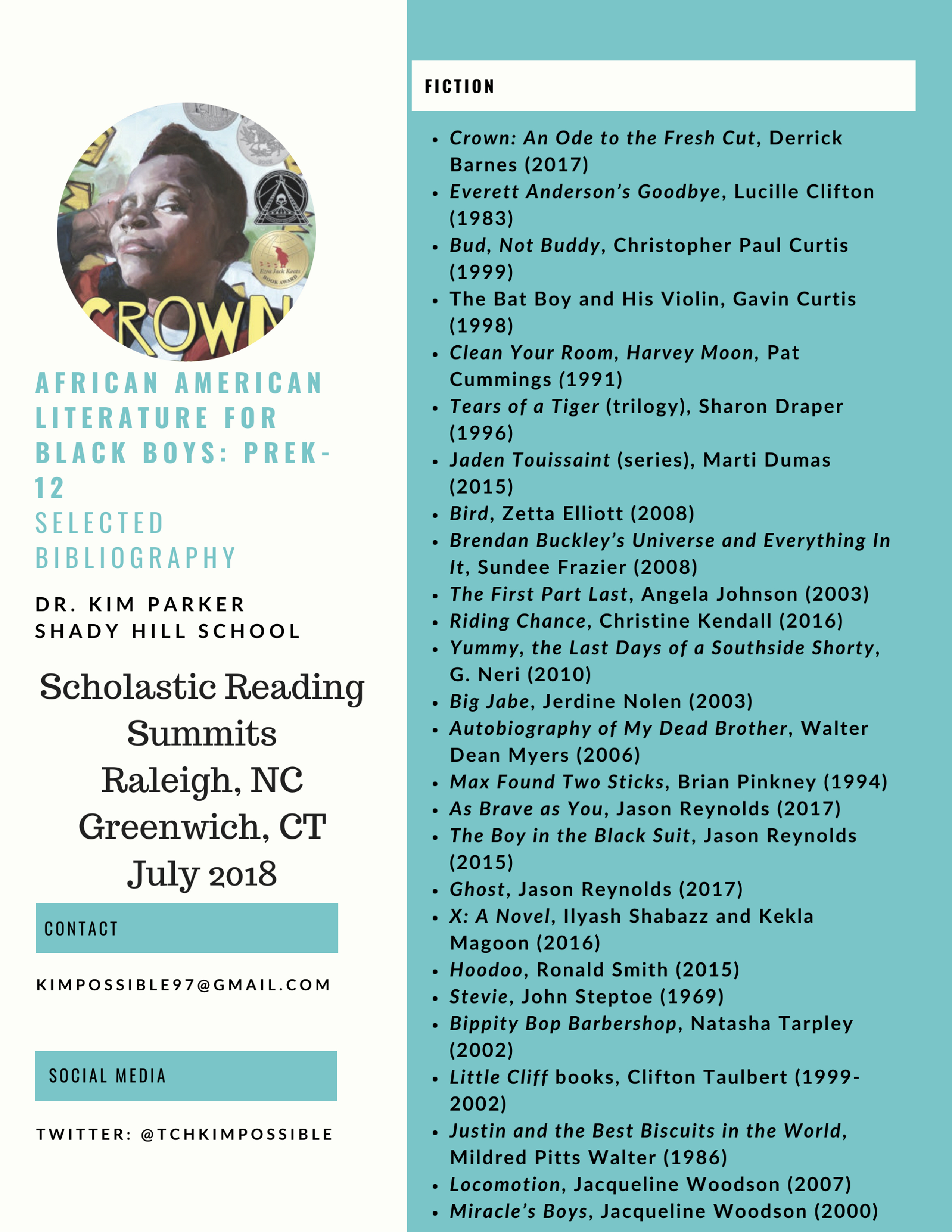 African American literature for black boys Bibliography_Scholastic (1)